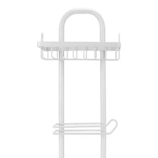 Bath Bliss Ellipse Collection White Adjustable Bathroom Organizer {6}