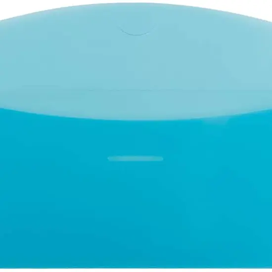 JAM Paper 4.25" x 9.75" Flap and Tuck #10 Plastic Envelopes, 24ct. Blue {5}