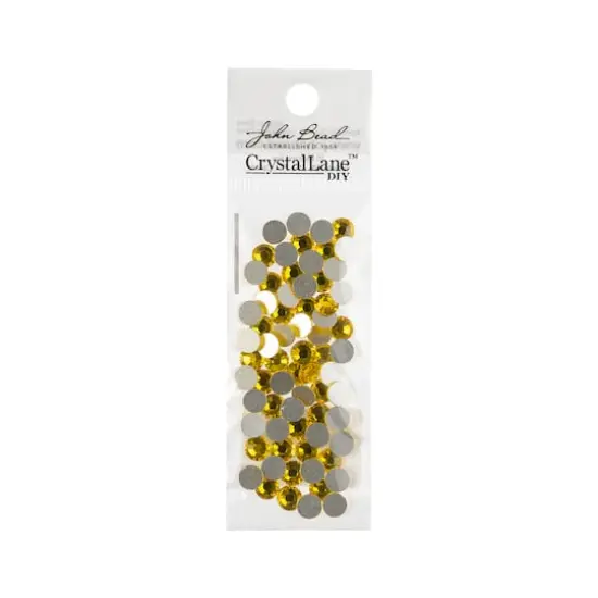 John Bead Crystal Lane SS30 Glass Round Flatback Rhinestones, 72ct. Citrine {4}