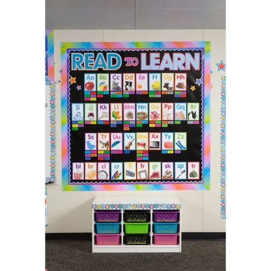 Teacher Created Resources&reg; Large Confetti Plastic Storage Bin, 3ct. Teal {6}