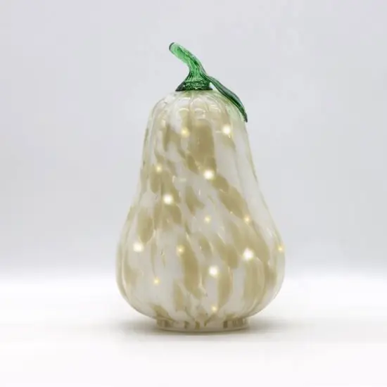 Warm White LED Cream Glass Gourd by Ashland&reg; {3}
