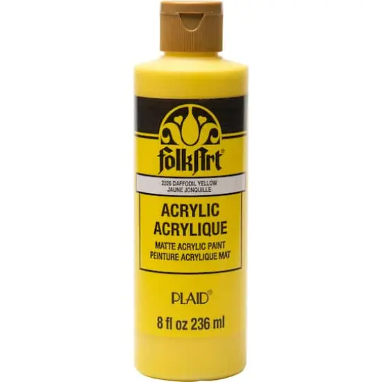 FolkArt&reg; Acrylic Paint, 8oz. Daffodil Yellow {1}