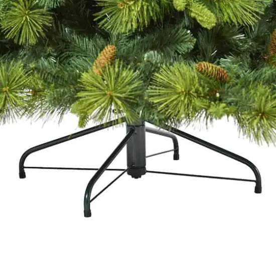 6.5ft. Pre-Lit North Carolina Mixed Pine Artificial Christmas Tree, Warm White LED Lights {5}