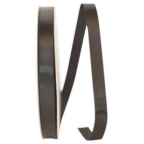 JAM Paper 5/8" x 100yd. Satin Single Face Ribbon Black {1}