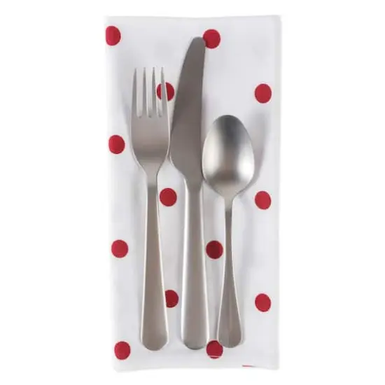 DII&reg; Polka Dot Napkins, 4ct. White and Red {6}