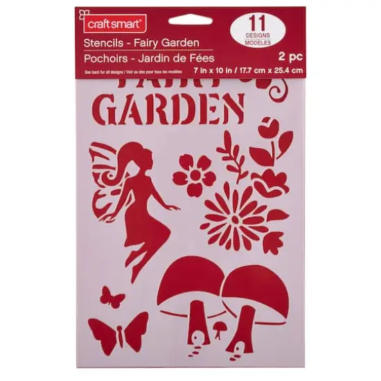 Fairy Garden Plastic Stencils, 7" x 10" by Craft Smart&reg; {3}