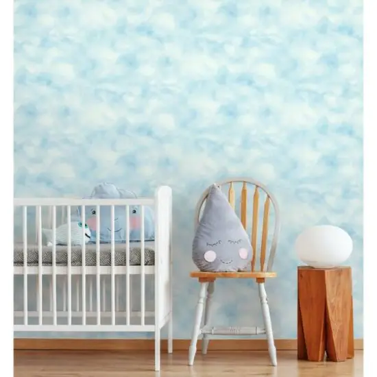 RoomMates Cloud Peel & Stick Wallpaper Teal {7}