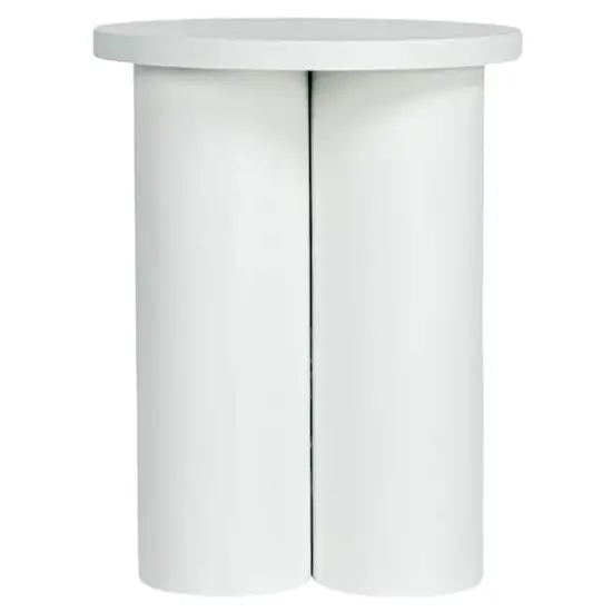 Hello Honey&reg; Round 3-Column End Table White {5}
