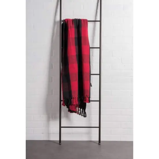 DII&reg; Tango Red & Black Buffalo Check Throw {7}