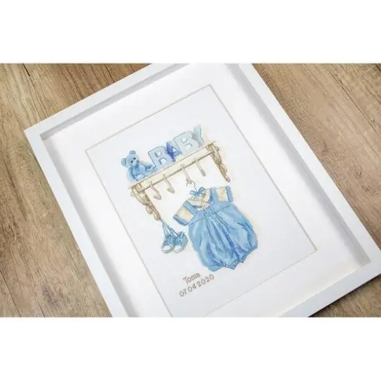 Luca-s Baby Boy Birth Counted Cross Stitch Kit {8}