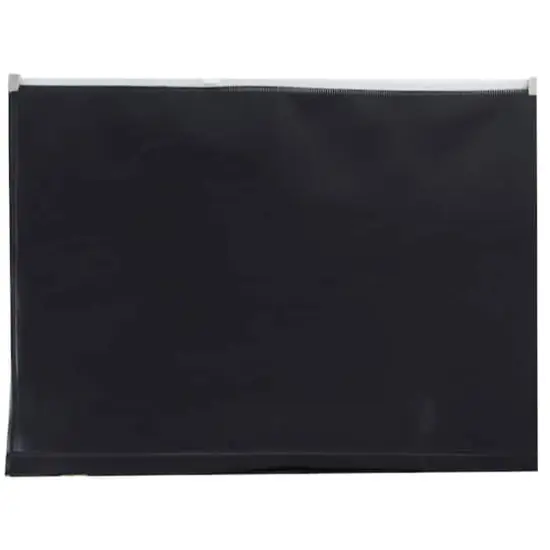 JAM Paper 9.75" x 13" Zip Closure Letter Booklet Plastic Envelopes, 12ct. Black {1}