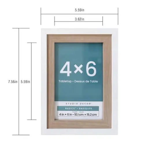 Basics&trade; 4" x 6" White & Natural Two-Tone Frame by Studio D&eacute;cor&reg; {6}