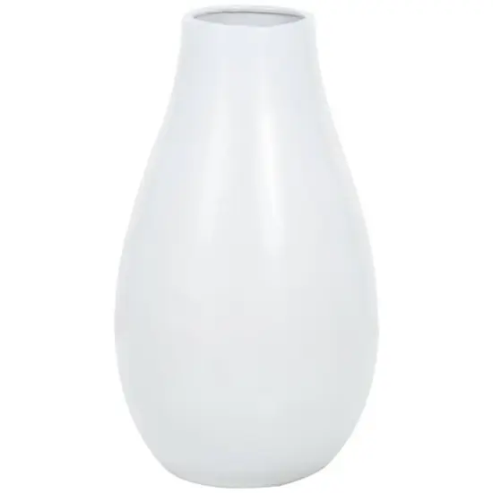 27.5" Ceramic Minimalistic Floor Vase White {9}