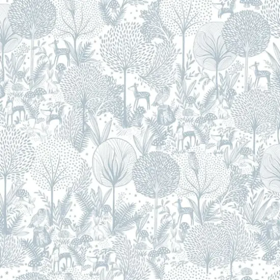 Roommates Forest Friends Peel & Stick Wallpaper Blue/White {1}