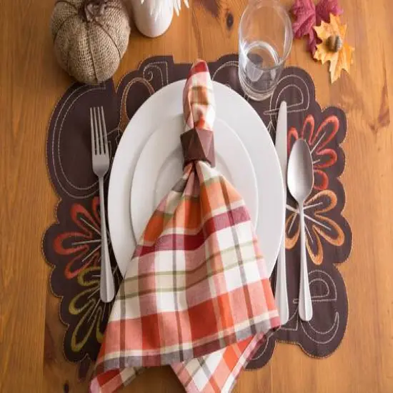 DII&reg; Gobble Gobble Embroidered Placemat (Set of 4) {3}