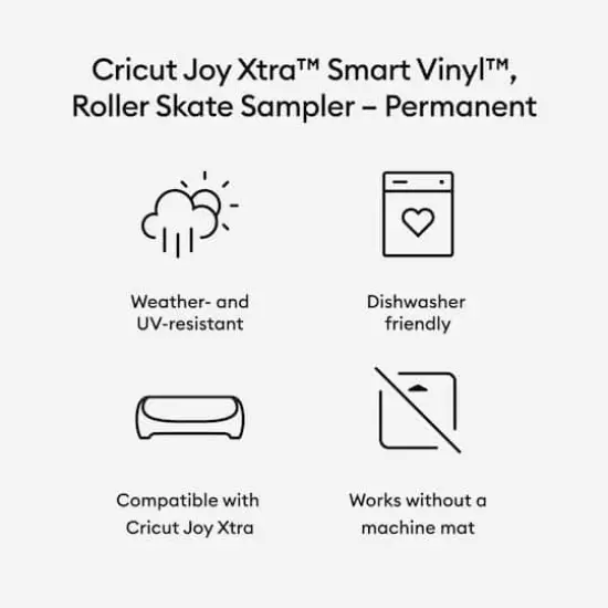 Cricut Joy Xtra&trade; Permanent Smart Vinyl&trade; Roller Skate Sampler {4}