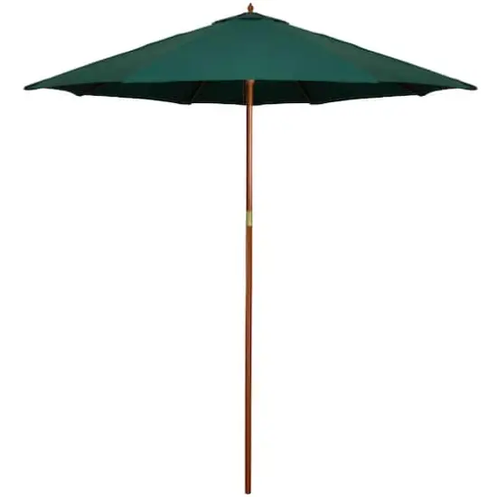 8.5ft. Outdoor Patio Market Umbrella with Wooden Pole Green {1}