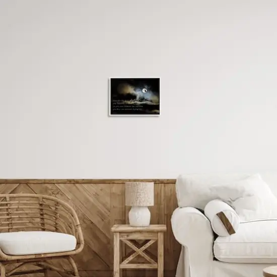 Stupell Industries Witch Flying By Moon Framed Giclee Art White {3}