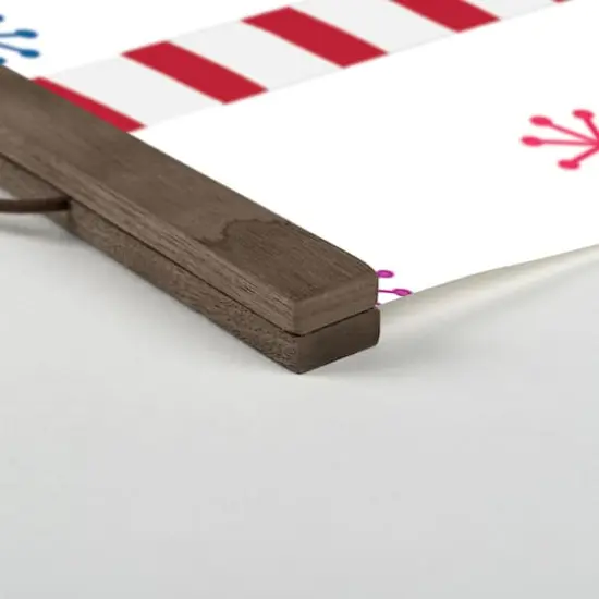 A Merry Christmas Elf Teak Hanging Canvas Wall Art {3}