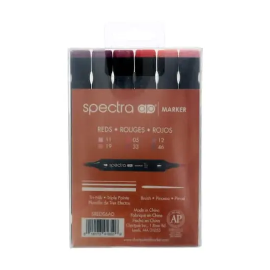 Chartpak&reg; Spectra Ad&trade; Red Marker Set {3}