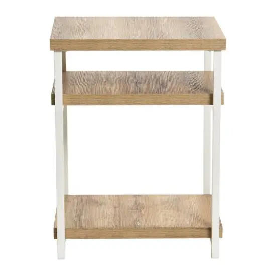 Household Essentials Jamestown 2-Shelf End Table Coastal Oak {10}