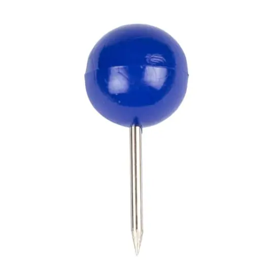 JAM Paper Colorful Round Push Pins, 100ct. Blue {4}