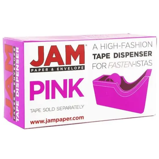 JAM Paper Stapler, Tape Dispenser & Staples Office Trio Kit Fuchsia {5}