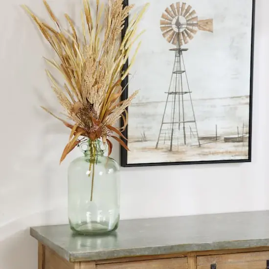 12.25" Sage Green Glass Jug Vases, 2ct. {5}