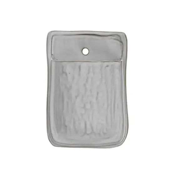 Hello Honey&reg; 8" Large White Square Terra Cotta Wall Planter {1}