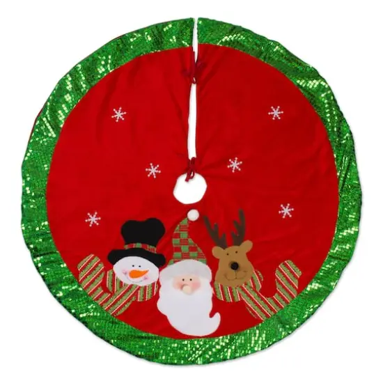 DII&reg; Santa & Snowman Holiday Tree Skirt {1}