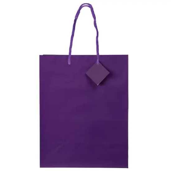 JAM Paper Large Matte Gift Bags, 100ct. Purple {4}