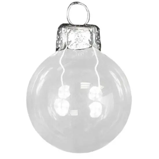 Whitehurst 6ct. 4" Clear Glass Ball Ornaments {1}