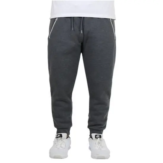 Galaxy by Harvic Men's Fleece-Lined Jogger Sweatpants With Zipper Pockets Charcoal {1}