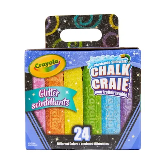Crayola&reg; Glitter 24 Color Washable Sidewalk Chalk {5}