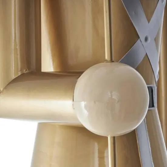 6ft. Gold & Silver Metal Standing Nutcracker Sculpture {7}