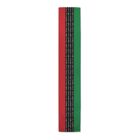 72" Kwanzaa Principles Tri Color Poly Twill Table Runner {4}