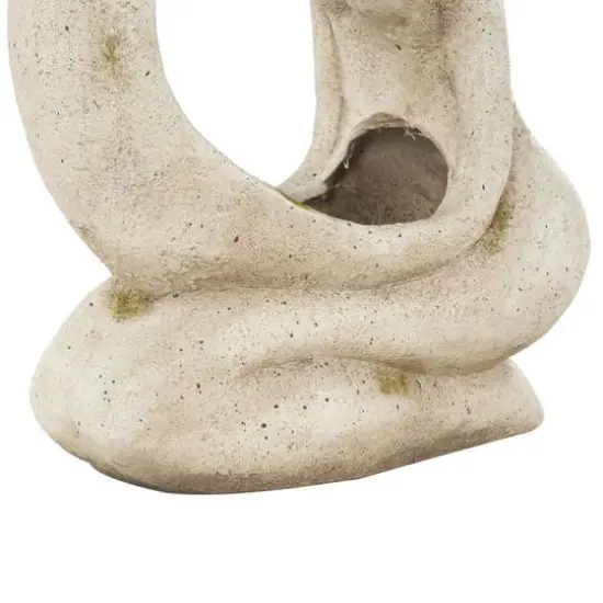 20" Cream Kissing Figures Planter {6}