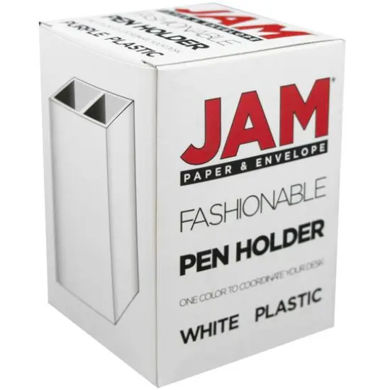 JAM Paper Plastic Pen Holder White {7}