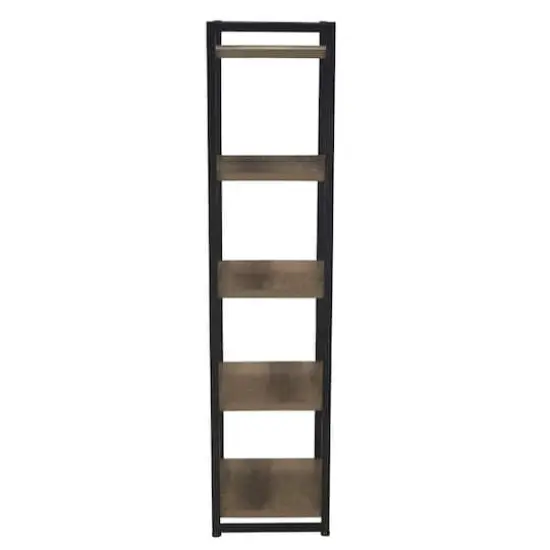 Household Essentials Jamestown 59" 5-Shelf Narrow Bookshelf Ashwood {11}
