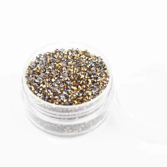 1.2mm Glass Micro Rhinestones by Bead Landing&trade;, 0.7oz. Gold {4}