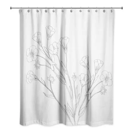 Vintage Botanical 71" x 74" Shower Curtain {1}