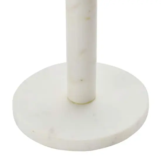 Hello Honey® 12" Modern Marble with Brass Detail Paper Towel Holder White {1}