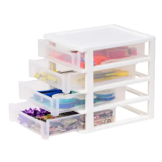 IRIS White 4-Drawer Desktop-Storage Unit {4}