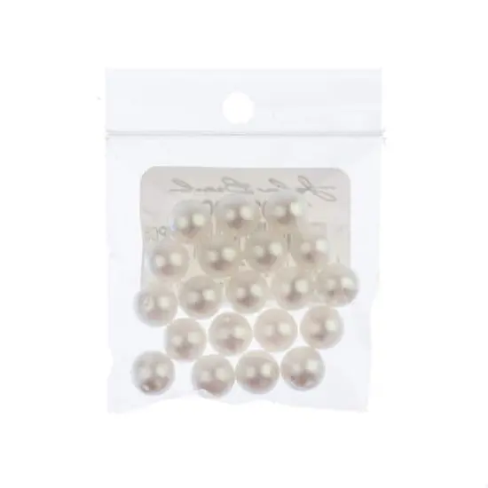 Preciosa Maxima 8mm Pearlescent Glass Nacre Pearls, 20ct. White {3}