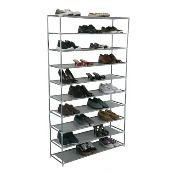 Simplify Gray 50 Pair Shoe Rack {3}