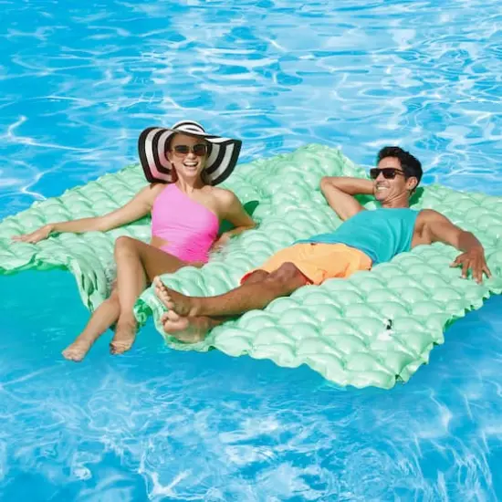 Funsicle 8ft. Fresh Mint Mega Party Mat Inflatable Water Float {3}