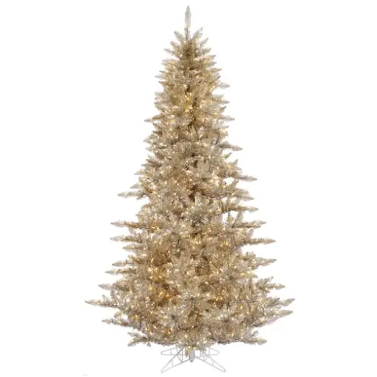 3ft. Pre-Lit Champagne Fir Artificial Christmas Tree, Warm White Dura-Lit&reg; LED Lights {1}