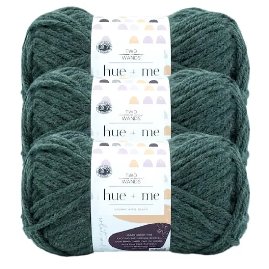 3 Pack Lion Brand&reg; Two of Wands Hue + Me Yarn Juniper {1}