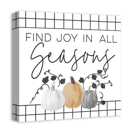 Find Joy Pumpkins Canvas Wall Art {3}