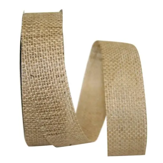 JAM Paper 1.375" x 20yd. Burlap Ribbon Red {2}